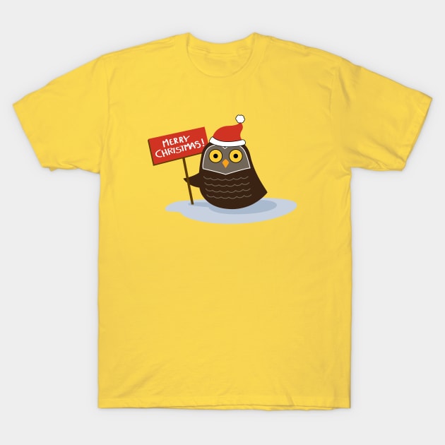 Little Christmas Owl T-Shirt by five&two creative